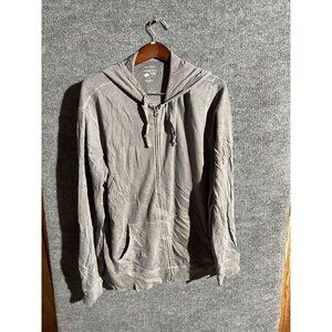Sonoma Lifestyle Hoodie Mens XL Gray Full Zip Fleece Cotton Sweatshirt Basic